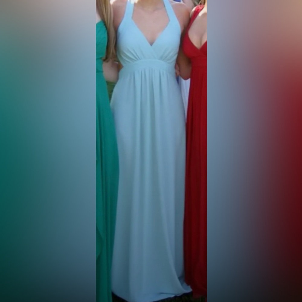 Armani Exchange Blue Halter Maxi Dress